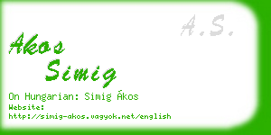 akos simig business card