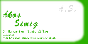 akos simig business card